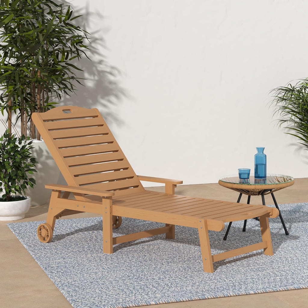 Outdoor Chaise Lounge Chairs Set of 2, 5-Position