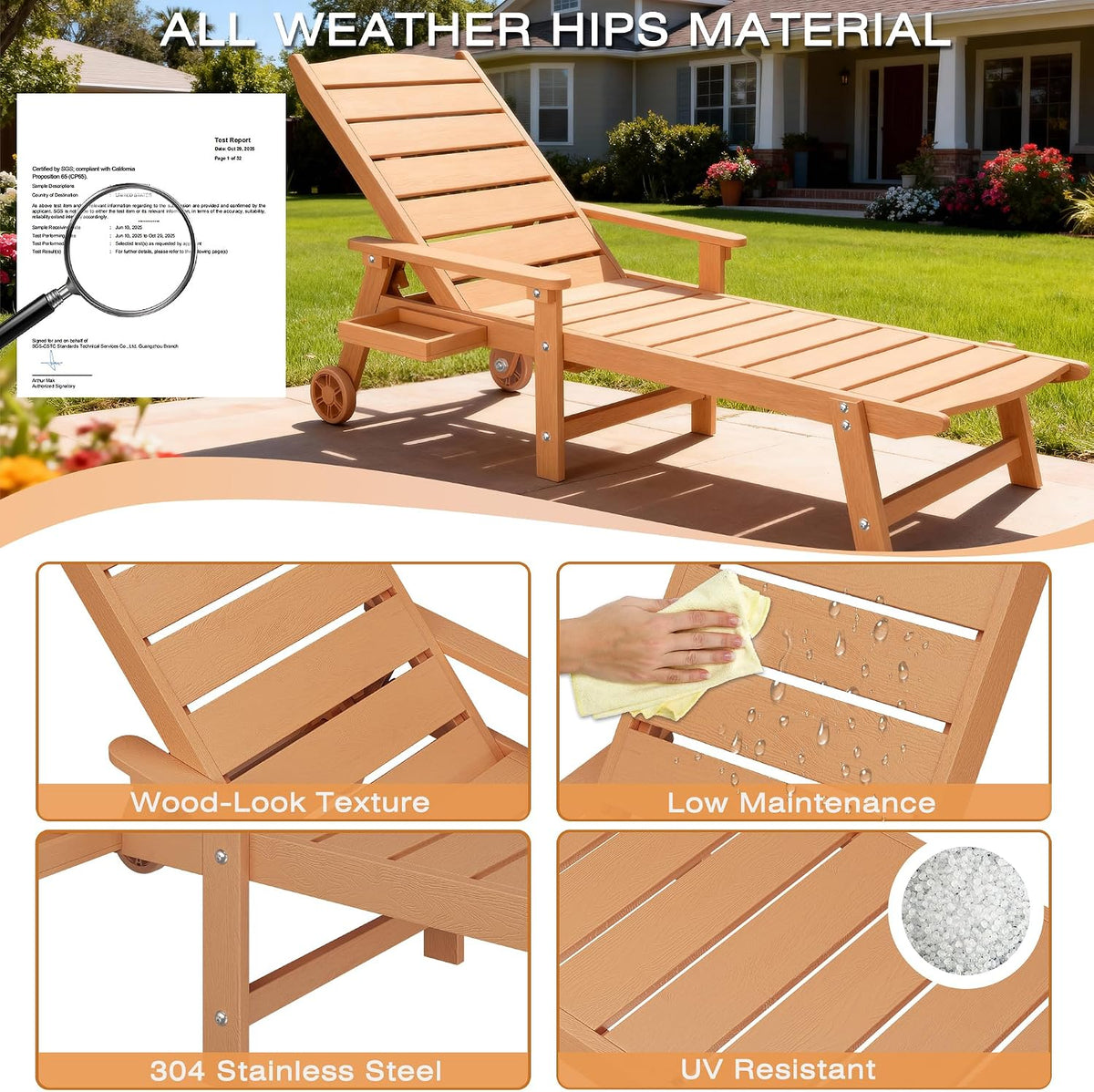 2‑Piece Full‑Length Patio Pool Lounge Chairs