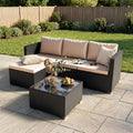 5‑Piece Patio Sofa Set, Khaki