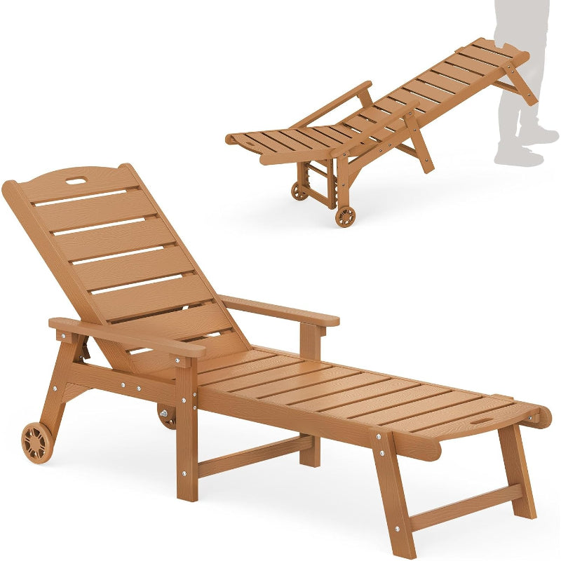5‑Position Outdoor Patio Chaise Lounge