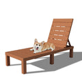 Resin Outdoor Pool Chaise Lounge, Caramel